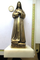 LADE 300  - STATUE EN MÉTAL DE SAINTE RITA - METALEN BEELD VAN DE HEILIGE RITA - 19 CM - 679 GRAM - Metal