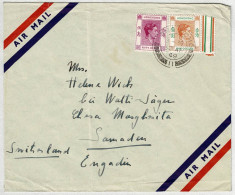 Hongkong 1949, Brief Luftpost / Air Mail Nach Samaden (Schweiz) - Lettres & Documents