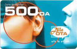 Algeria - Allo OTA - Allo OTA Blue 2 (Grey PIN Background), GSM Refill 500DA, Used - Algerien