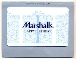 Marshalls, U.S.A., Carte Cadeau Pour Collection, Sans Valeur, # Marshalls-78a - Gift And Loyalty Cards