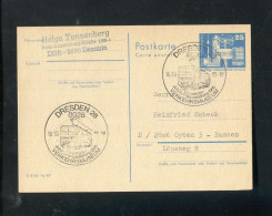 "DDR" 1985, Postkarte Mi. P 80 SSt. "DRESDEN, Verkehrsmuseum" (60117) - Cartes Postales - Oblitérées