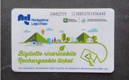 TICKET BIGLIETTO RICARICABILE PER NAVIGAZIONE LAGO D ISEO TRAGHETTO - Europa