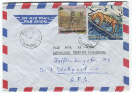 Cover Burundi Bujumbura 1980 Antelope Leopard - Lettres & Documents