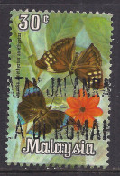 Malaysia  1970 QE2 30c Butterflies SG 65 Used ( E1427 ) - Federated Malay States