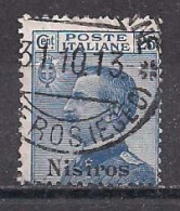 COLONIE ITALIANE 1912  NISIRO FRANCOBOLLI SOPRASTAMPATI UNIF. 5  USATO VF - Ägäis (Nisiro)