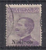 COLONIE ITALIANE 1912  NISIRO FRANCOBOLLI SOPRASTAMPATI UNIF. 7  USATO VF - Ägäis (Nisiro)