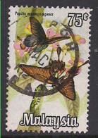 Malaysia 1970 QE2 75c Butterflies SG 67 Used ( F268 ) - Federated Malay States