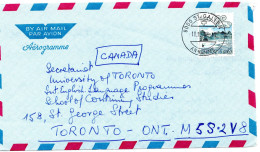 75082 - Schweiz - 1988 - Fr.1,20 Sternzeichen EF A Aerogramm ST GALLEN -> Toronto, ON (Canada) - Lettres & Documents
