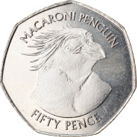 Monnaie, Falkland Islands, 50 Pence, 2018, Pingouins - Manchot Macaroni, FDC - Malvinas