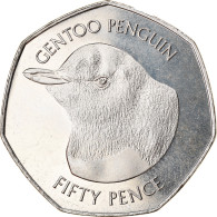Monnaie, Falkland Islands, 50 Pence, 2018, Pingouins - Manchot Papou, FDC - Malvinas