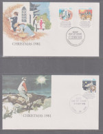 Australia 1981  - Christmas X 2 First Day Cover - Jamison & Magill Cancellation - Brieven En Documenten