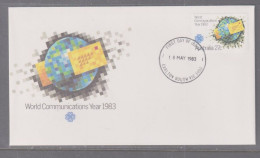 Australia 1983 - Communications Year First Day Cover - Cancellation Carlton South Vic - Cartas & Documentos