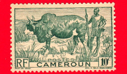 CAMERUN - Usato - 1946 - Vita Locale - Bestiame -  Zebù (Bos Primigenius Indicus), Pastore - 10 - Gebruikt