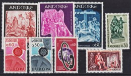 Andorre Française 1967 Année Complète 25 % Neuf ** TB MNH Sin Charnela Cote 44.4 - Ganze Jahrgänge