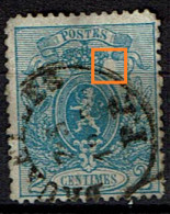 24  Obl  BXL PP  LV 8  Tache Blanche Couronne (150) - 1866-1867 Petit Lion