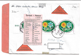 1612w: Österreich 1992, Albertville Portogerechte MeF Auf Nachnahmebeleg - Covers & Documents