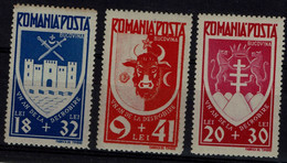 ROMANIA 1942 1st ANNIVERSARY OF THE REINSTITUTION OF THE BUKOVINA  MI No 746-8 MNH VF !! - Unused Stamps