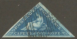 Cape Of Good Hope 1853. 4d Deep Blue On Slightly Blued Paper. SACC 4, SG 4. - Cap De Bonne Espérance (1853-1904)