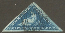 Cape Of Good Hope 1853. 4d Deep Blue On Slightly Blued Paper. SACC 4, SG 4. - Kaap De Goede Hoop (1853-1904)