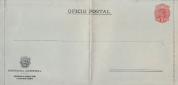 ARGENTINA 1890 CARD LETTER OFFICIAL UNUSED - Brieven En Documenten