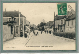 CPA - VILLENEUVE-la-GUYARD (89) - Aspect De L'Avenue De La Gare Et De L'Hôtel-Café De La Gare En 1911 - Villeneuve-la-Guyard