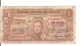 URUGUAY 1 PESO 1939 VG+ P 35 B - Uruguay