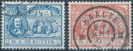 HOLLAND-NETHERLANDS-NEDERLAND,1907 The 300th Anniversary Of The Birth Of Admiral Michiel Adriaanszoon De Ruyter,½C & 2½C - Usati