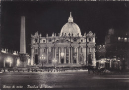 Cartolina Roma Di Notte - Basilica Di S.pietro - San Pietro