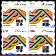 Ref. BR-V2023-57-Q BRAZIL 2023 - LGBTQIA+ PRIDE, BLOCK MNH, HUMAN RIGHTS 4V - Unused Stamps