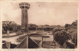 FRANCE - Neuville De Poitou - Les Jardins Publics, Le Château D'Eau Et Le Monument Aux Morts  - Carte Postale Ancienne - Neuville En Poitou