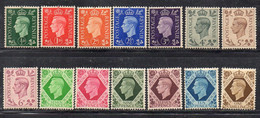 MONK150 - GRAN BRETAGNA 1937 , Unificato Serie N. 209/222 Nuova * (priva Del Solo N. 211) - Unused Stamps