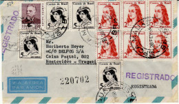 BRAZIL 1968 AIRMAIL R - LETTER SENT TO MONTEVIDEO - Brieven En Documenten