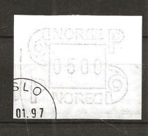 Norway 1997 ATM - Machine Label  NOK 5.00 - Vendel Machine Stamp Mi 3   - Cancelledn January 97 - Timbres De Distributeurs [ATM]