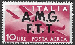 TRIESTE A - 1947 - POSTA AEREA - DEMOCRATICA - LIRE 10 - NUOVO MNH** ( YVERT AV4 - MICHEL 21 - SS PA 4) - Poste Aérienne