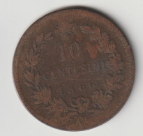 ITALIA 1866 M: 10 Centesimi, KM 11 - 1861-1878 : Victor Emmanuel II