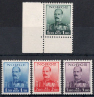 NORVEGE Timbres-poste N°183* à 186* Neufs Charnières TB Cote : 10.00 € - Unused Stamps