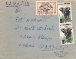 COTE D'IVOIRE - AIRMAIL 1961 - CHICAGO  / 6034 - Costa D'Avorio (1960-...)