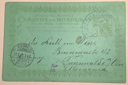 Honduras Very Rare ADUANA AMAPALA 1902 ! 3c Train Provisional Postal Stationery Reply Card H&G 36 - Honduras