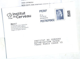 Prêt A Poster Réponse PERF  Institut Du Cerveau Agr.412765 (Marianne Yseult-Catelin) - Prêts-à-poster:Answer/Marianne L'Engagée