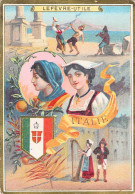 VIEUX PAPIERS CHROMOS IMAGES BISCUITS LEFEVRE UTILE ITALIE 8 X 11 CM - Lu