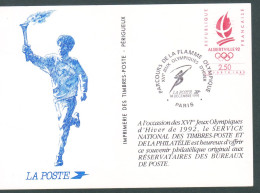 France Francia 1992 Albertville - Special Postmark - Torch Flamme - Winter 1992: Albertville