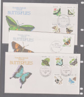 Australia 1983 - Butterflies X 3 First Day Cover - Cancellations - Brieven En Documenten