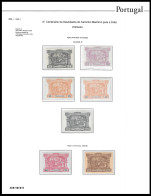 1898 MNH/MH ORIGINAL GUM Portugal # 1/6 Porteado POSTAGE DUE DIFFERENT  PAPER TYPES AND COLOURS  FULL SET SEE SCANS - Unused Stamps