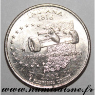 ETATS UNIS - KM 334 - 1/4 DOLLAR 2002 D - Denver - INDIANA - SPL - 1999-2009: State Quarters