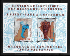 CN6 - Y&T Bloc Feuillet F927**MNH De 2020 - MARQUAGE Des LANGOUSTES à Saint-Paul Et Amsterdam - Faune. - Unused Stamps