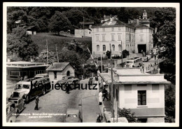 ALTE POSTKARTE CASTASEGNA GRENZÜBERGANGSSTELLE GRENZE BORDER ITALIEN SCHWEIZ BUS BUSSE GRAUBÜNDEN Suisse AK Cpa Postcard - Bregaglia