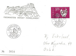 Norway 1980 Special Cover Fredriksten Verget Fedrelandeet, , Mi 724 Cancelled Haldenfil 80  29.2.1980 - Lettres & Documents