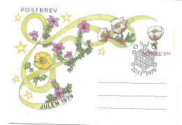 Norway 1979 Stationary Julen 1979 Postbrev, Cancelled First Day - Specialcancellation  FDC - Lettres & Documents