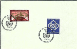 NATIONS UNIES Genève (Suisse) Ca.1970: B Affr. De La 1ère Série Complète Sur 3 Fragments - Used Stamps