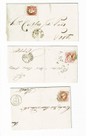 Portugal, 1856/8, 3 Cartas - Lettres & Documents